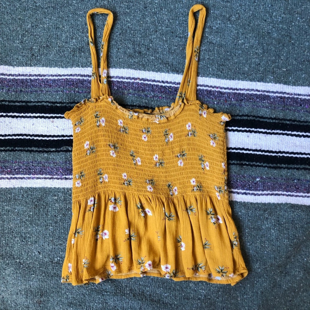 YELLOW FLOWER TOP - American Eagle Blouse 🌻🌼